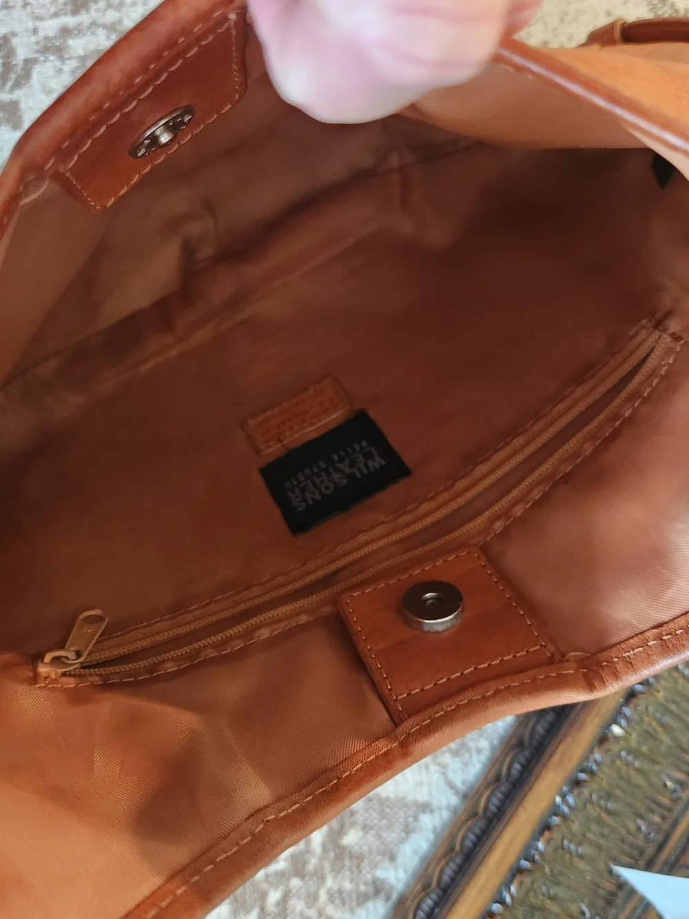 Wilsons Leather Cognac Brown Hobo Shoulder Bag